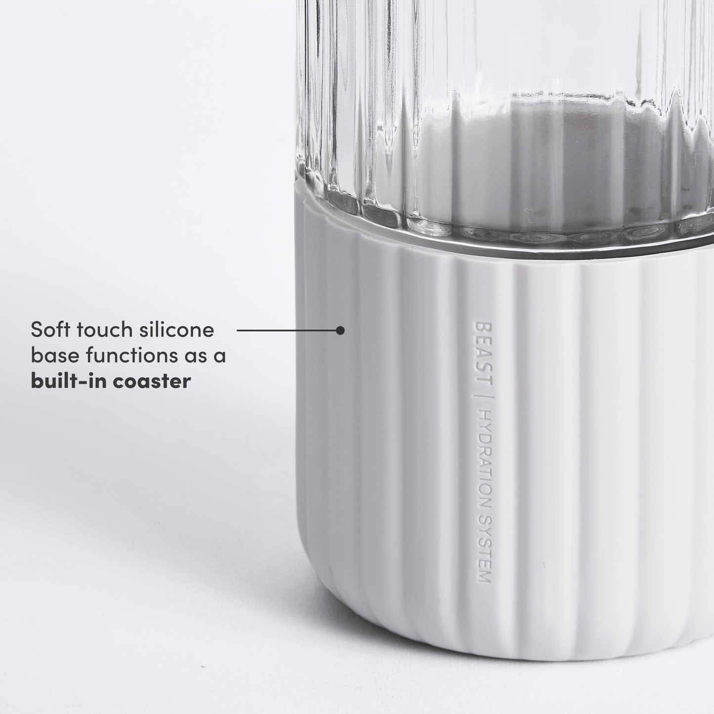 LuxePressKitchen Dual Cap Glass Hydration Bottle 25 oz Borosilicate Glass