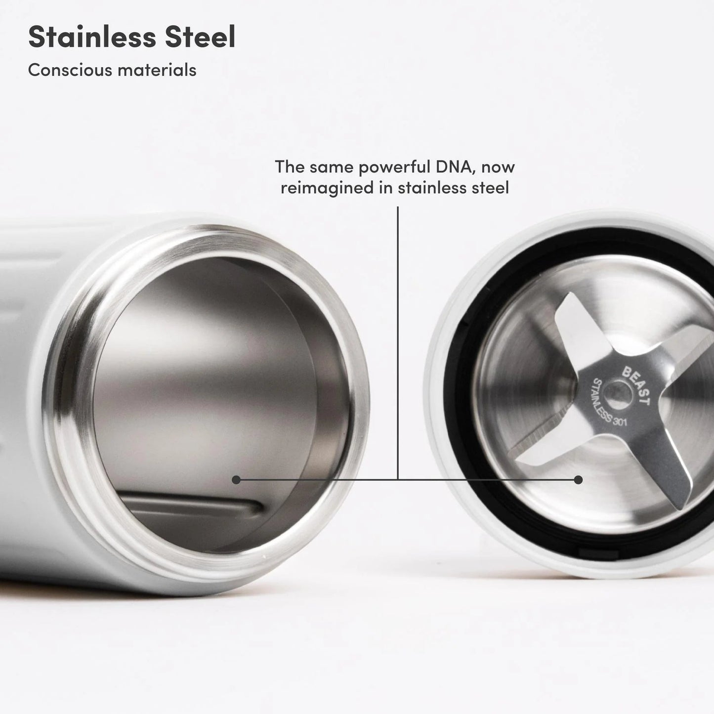 LuxePressKitchen Mighty 850 Stainless Steel Personal Blender, 850W, 700mL Stainless Steel Vessel, 2 Speeds