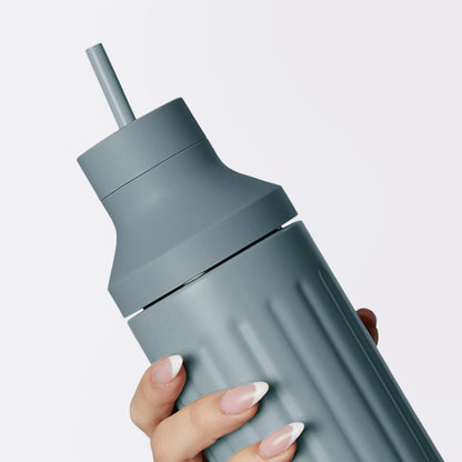 LuxePressKitchen Dual Cap Stainless Steel Hydration Bottle 22 oz Insulated Water Bottle