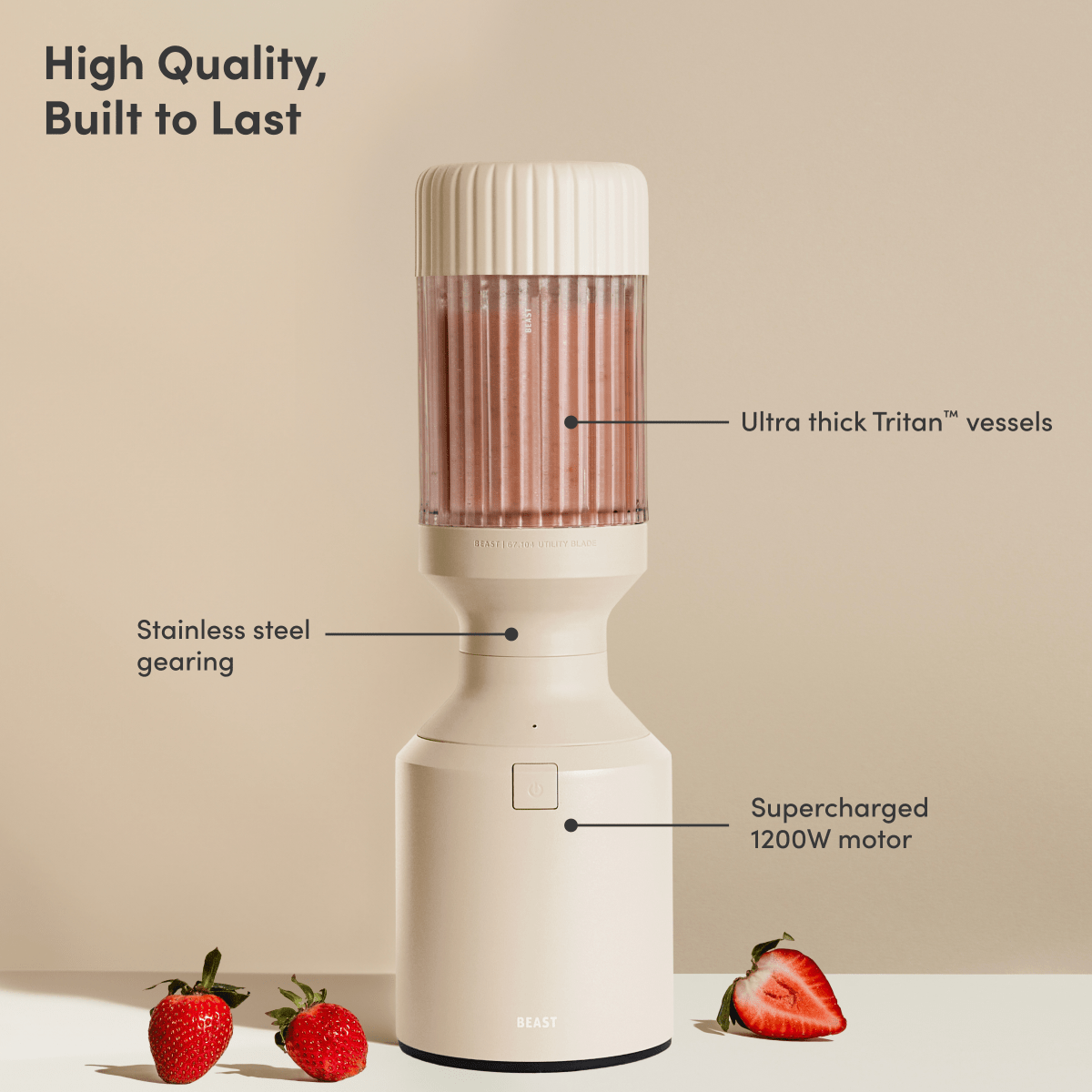 LuxePressKitchen Mega 1200 Blender 1200W Personal Blender with 1000mL Vessel