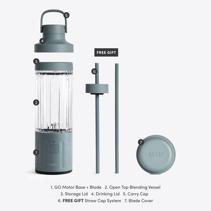 LuxePressKitchen GO Cordless Blender Portable USB-C Rechargeable