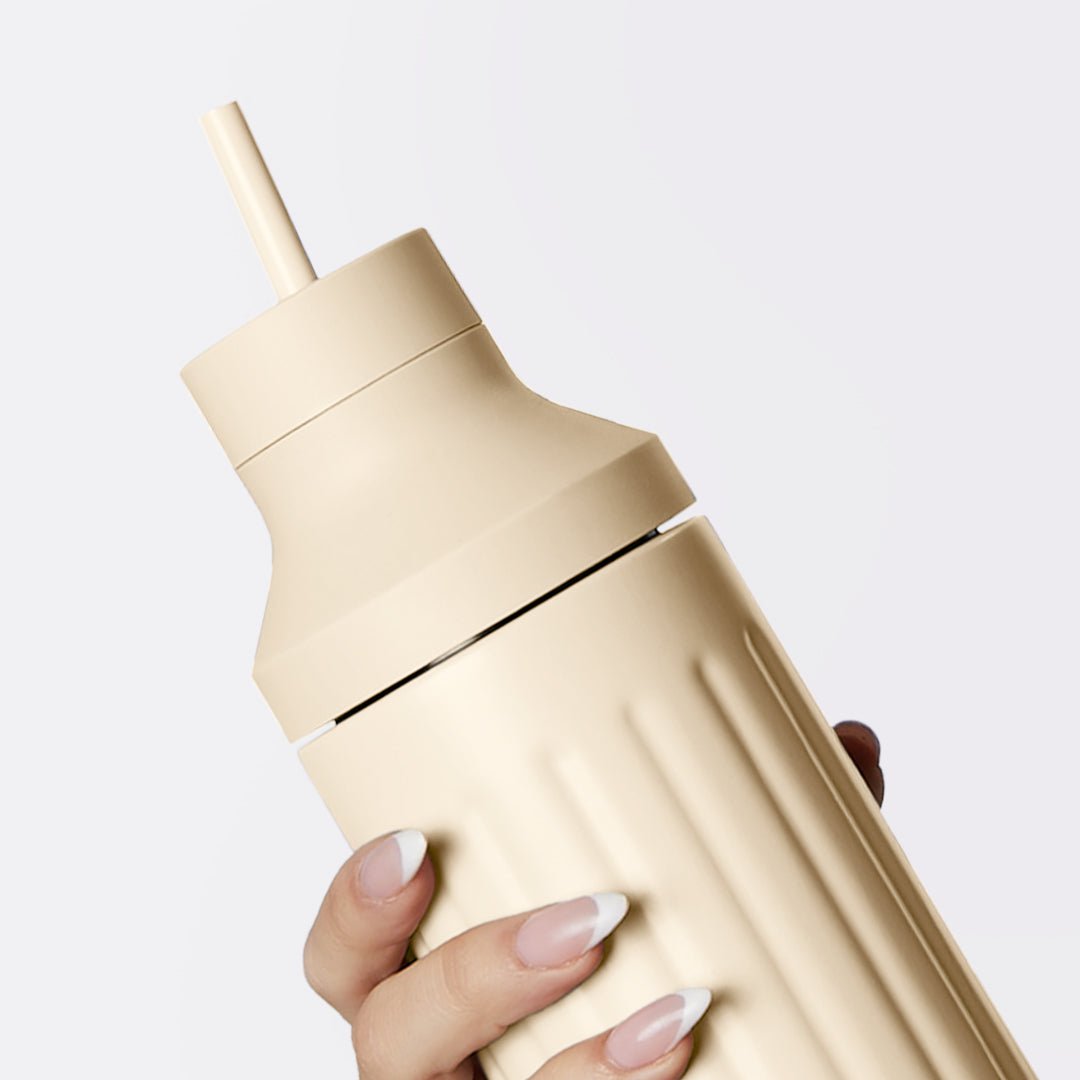LuxePressKitchen Dual Cap Stainless Steel Hydration Bottle 22 oz Insulated Water Bottle