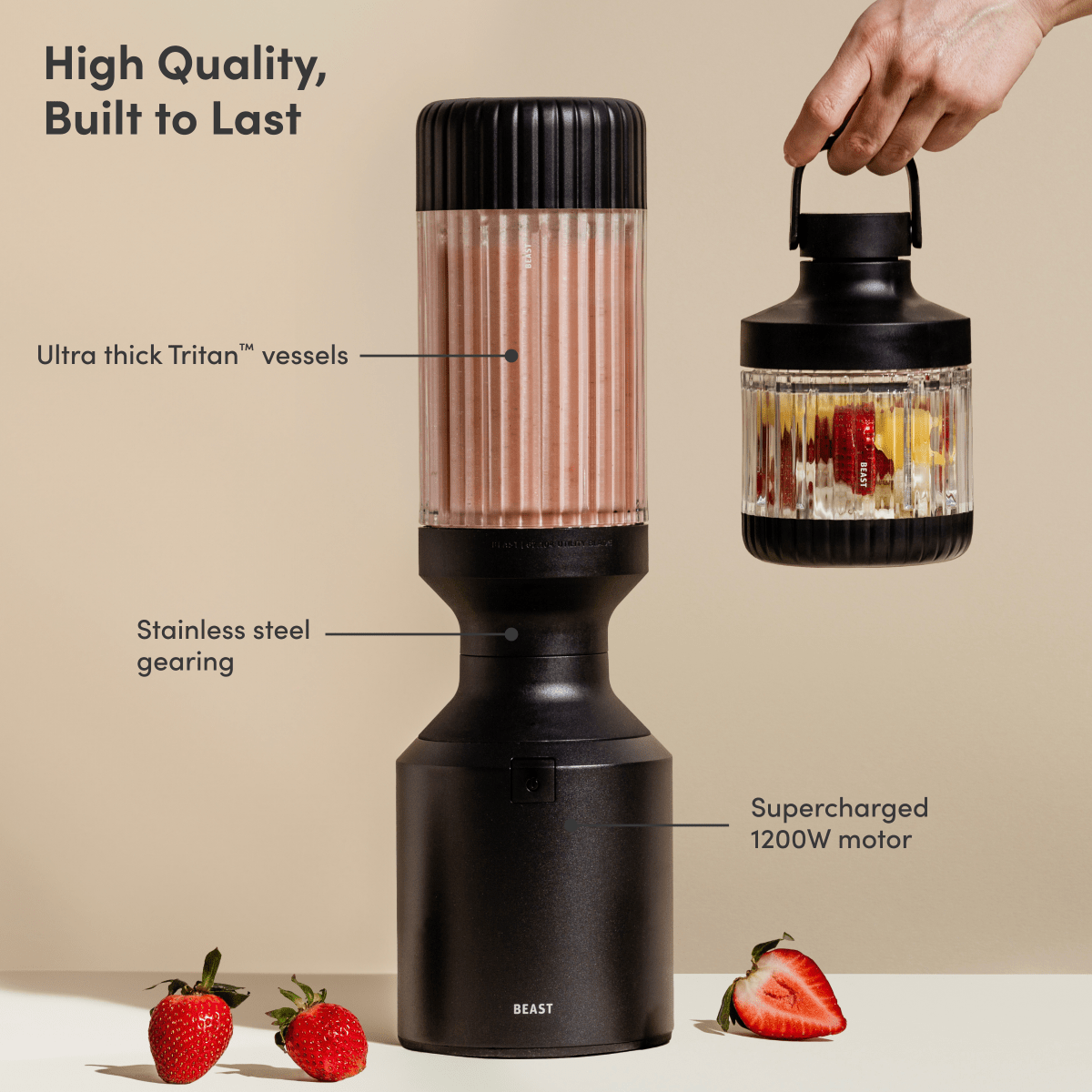 LuxePressKitchen Mega 1200 Plus Blender 1200W, 40.5 oz, BPA-Free