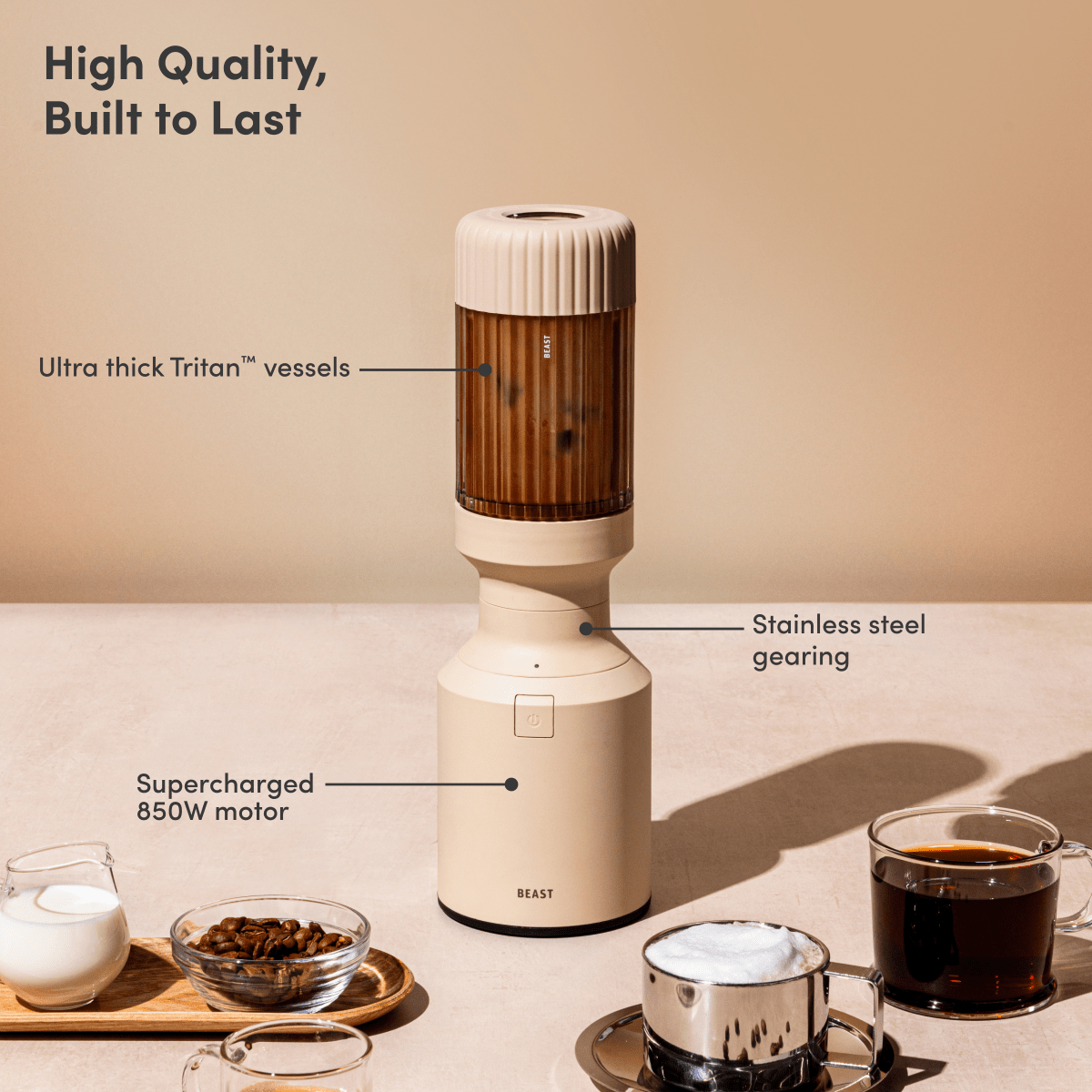 LuxePressKitchen Mighty 850 Personal Blender 850W, 22oz, BPA-Free
