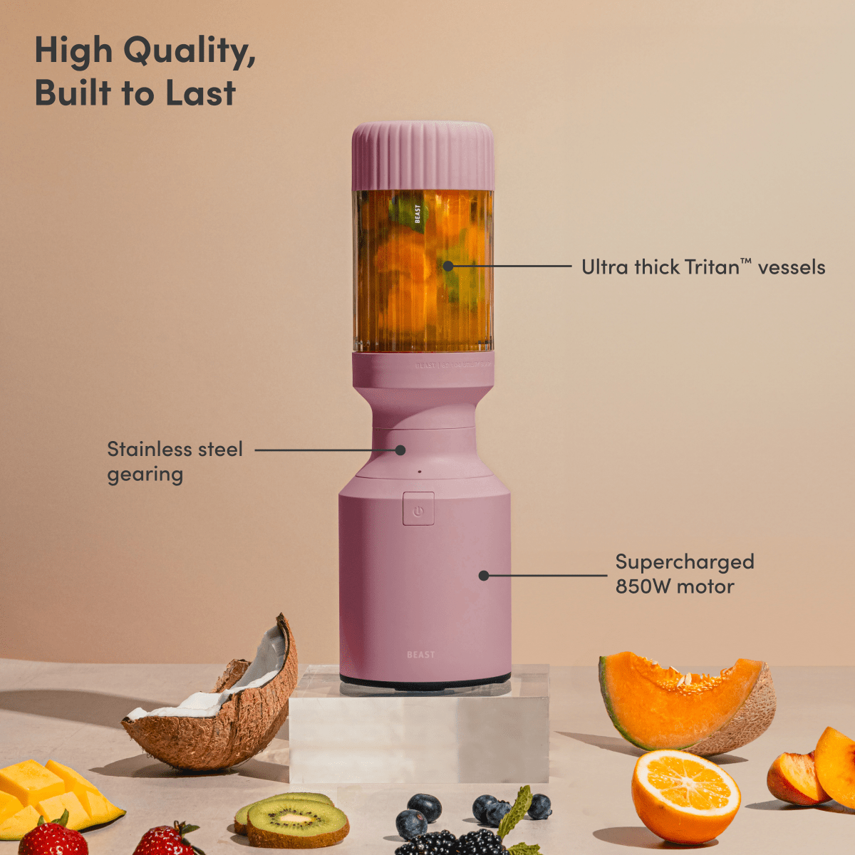 LuxePressKitchen Mighty 850 Plus Personal Blender 850W, 26oz, BPA-Free