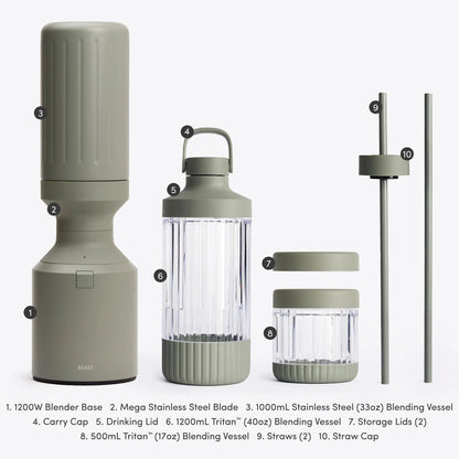 LuxePressKitchen Mega 1200 Stainless Steel Blender