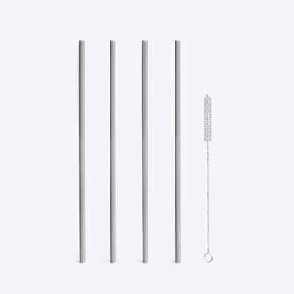LuxePressKitchen Straw Kit (Large) Reusable BPA-Free Straws with Cleaning Brush