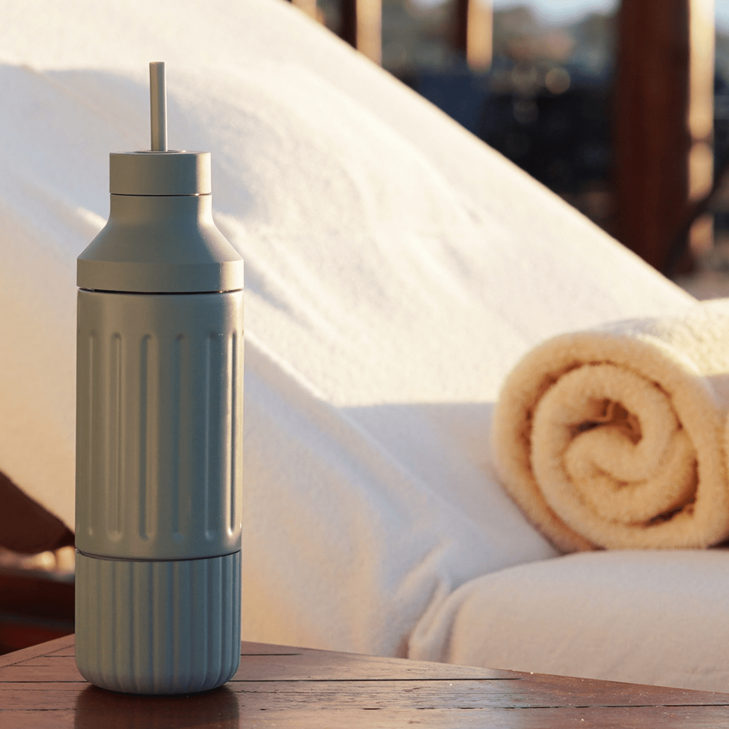 LuxePressKitchen Dual Cap Stainless Steel Hydration Bottle 22 oz Insulated Water Bottle