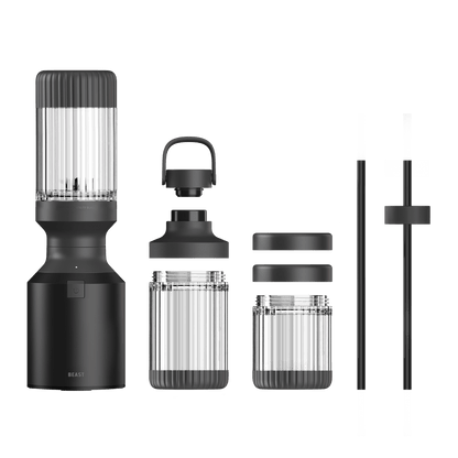 LuxePressKitchen Mini 600 Plus Compact Personal Blender with 600W Motor, BPA-Free Tritan Vessels, and Straw Cap System
