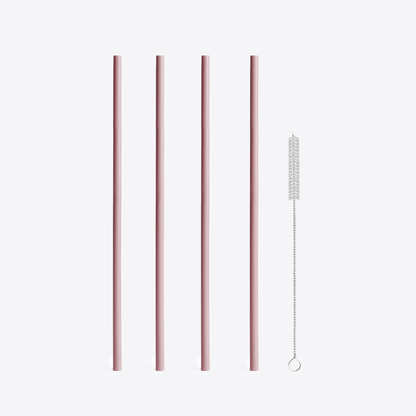 LuxePressKitchen Straw Kit (Large) Reusable BPA-Free Straws with Cleaning Brush