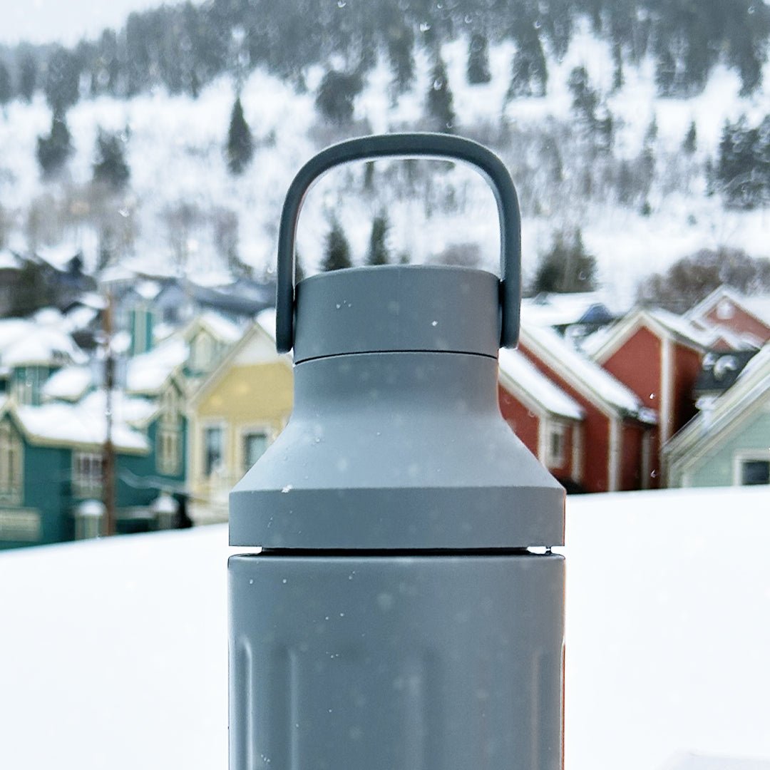 LuxePressKitchen Dual Cap Stainless Steel Hydration Bottle 22 oz Insulated Water Bottle