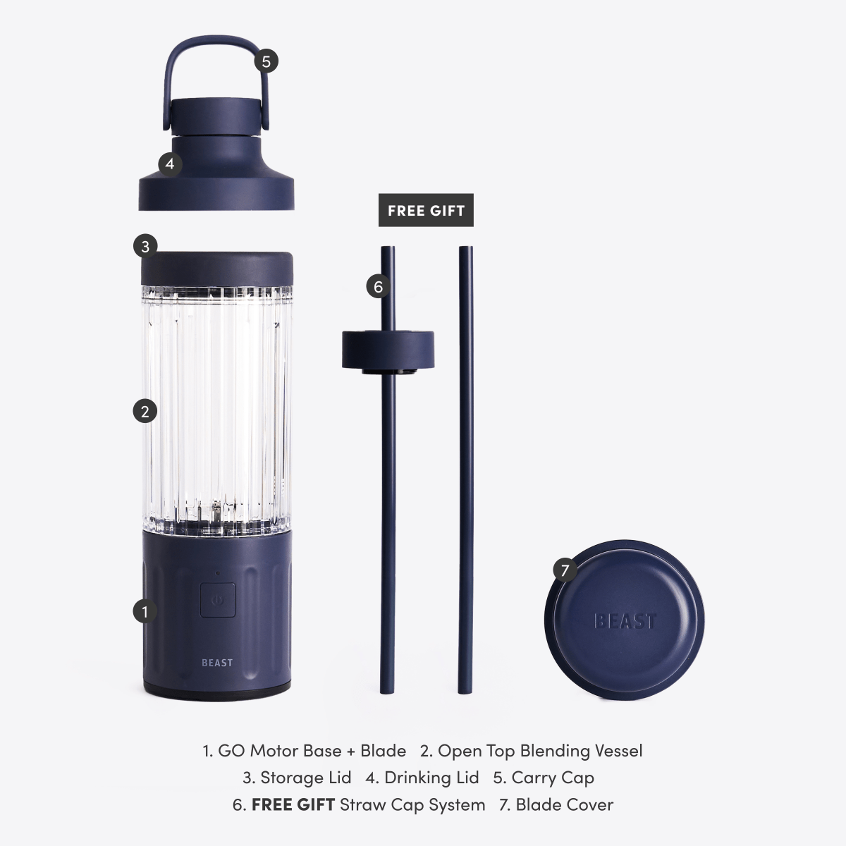 LuxePressKitchen GO Cordless Blender Portable USB-C Rechargeable