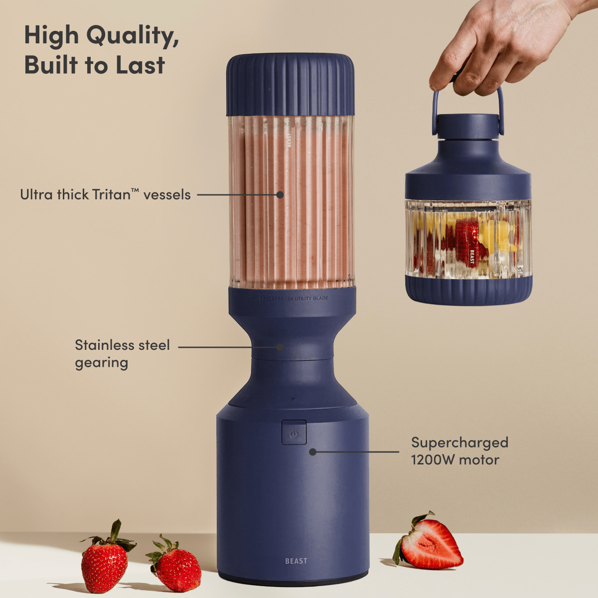 LuxePressKitchen Mega 1200 Plus Blender 1200W, 40.5 oz, BPA-Free