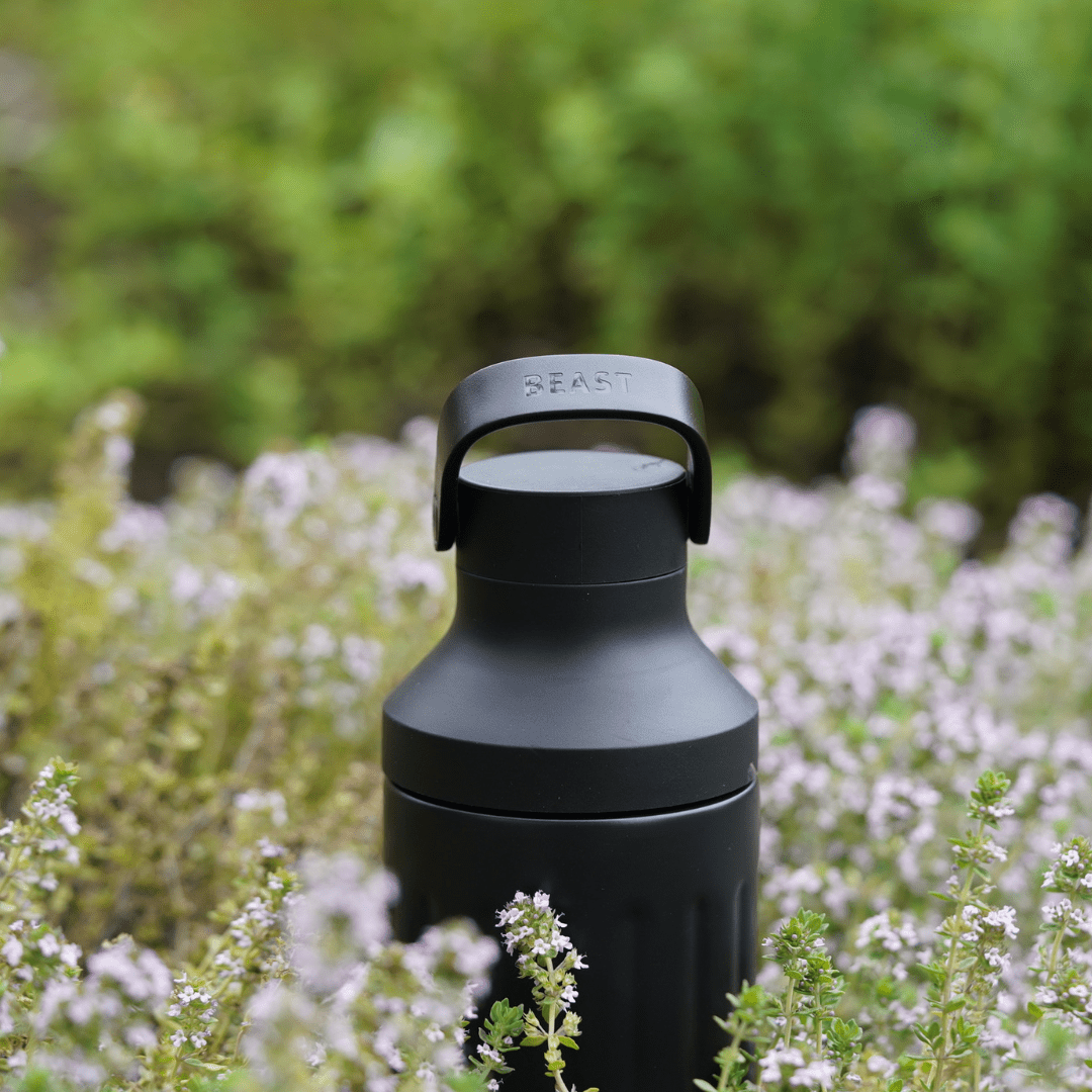 LuxePressKitchen Dual Cap Stainless Steel Hydration Bottle 22 oz Insulated Water Bottle
