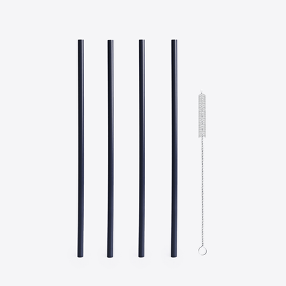 LuxePressKitchen Straw Kit (Large) Reusable BPA-Free Straws with Cleaning Brush