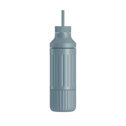 LuxePressKitchen Dual Cap Stainless Steel Hydration Bottle 22 oz Insulated Water Bottle