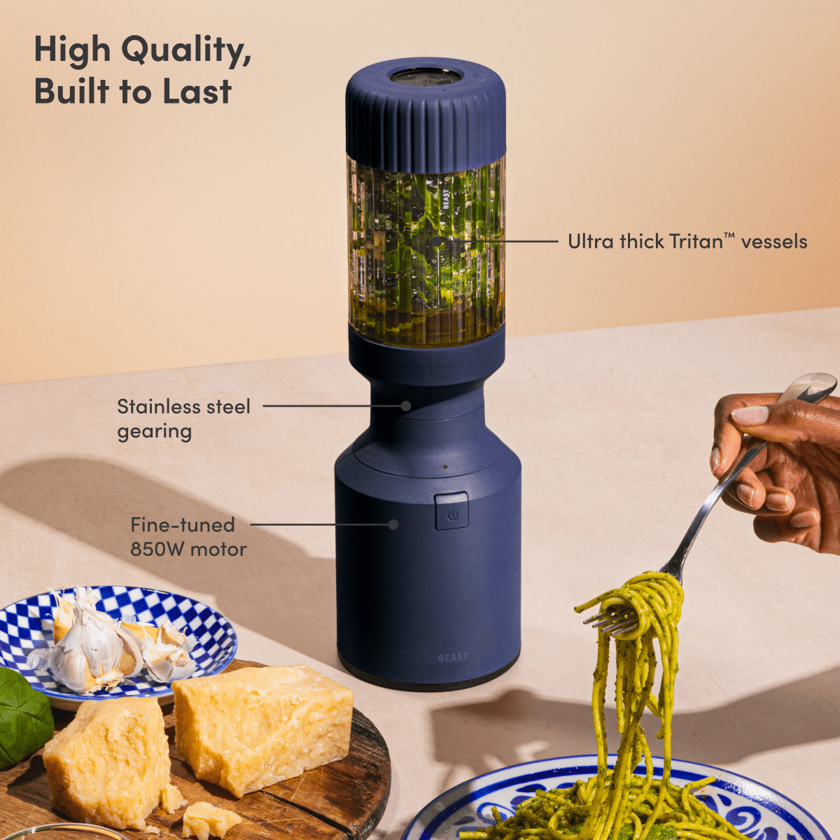 LuxePressKitchen Mighty 850 Plus Personal Blender 850W, 26oz, BPA-Free
