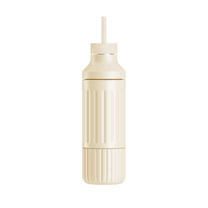 LuxePressKitchen Dual Cap Stainless Steel Hydration Bottle 22 oz Insulated Water Bottle