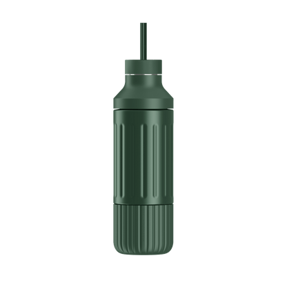 LuxePressKitchen Dual Cap Stainless Steel Hydration Bottle 22 oz Insulated Water Bottle