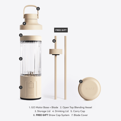 LuxePressKitchen GO Cordless Blender Portable USB-C Rechargeable