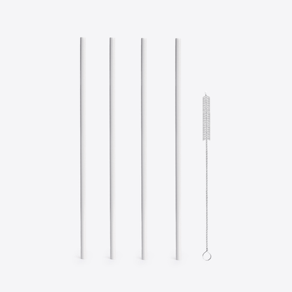 LuxePressKitchen Straw Kit (Large) Reusable BPA-Free Straws with Cleaning Brush