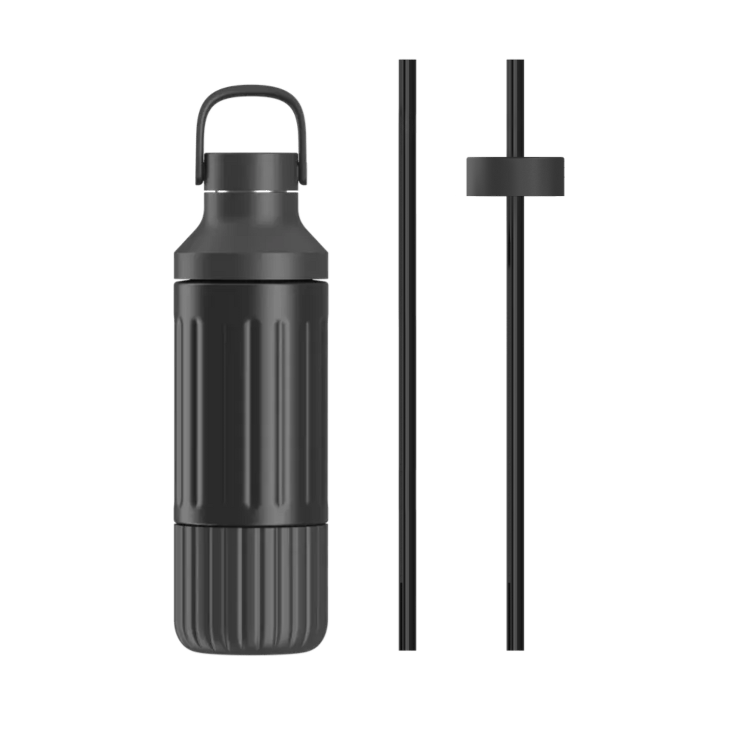 LuxePressKitchen Dual Cap Stainless Steel Hydration Bottle 22 oz Insulated Water Bottle