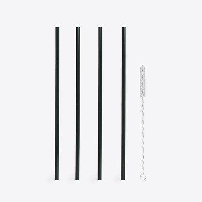 LuxePressKitchen Straw Kit (Large) Reusable BPA-Free Straws with Cleaning Brush