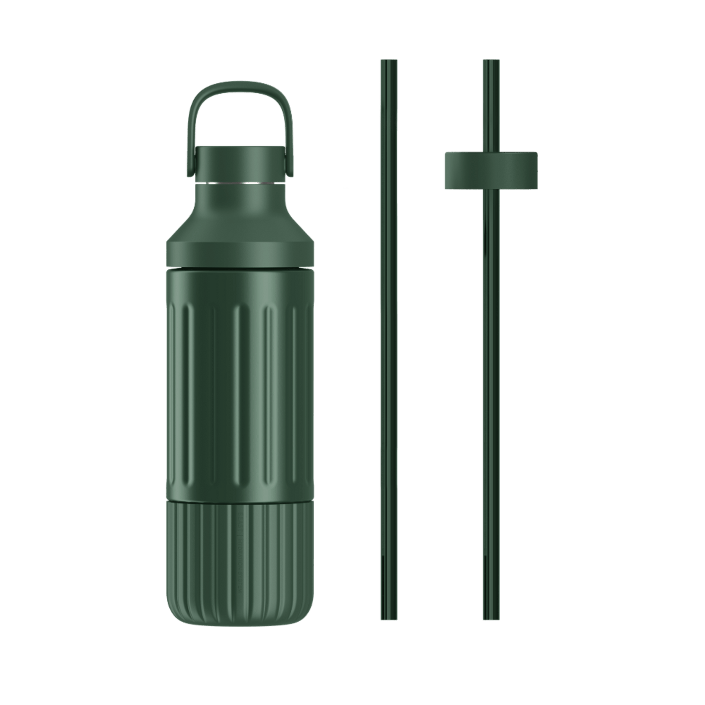 LuxePressKitchen Dual Cap Stainless Steel Hydration Bottle 22 oz Insulated Water Bottle