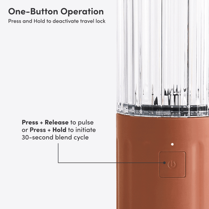 LuxePressKitchen GO Cordless Blender Portable USB-C Rechargeable
